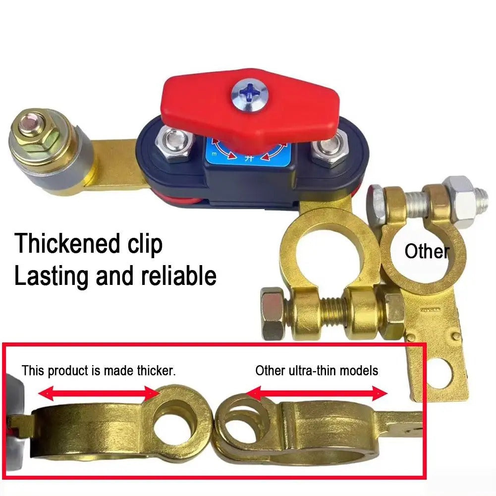 Universal Car Battery Disconnect Switch with Pure Copper Terminal – Safe Power Cut-Off for Vehicles